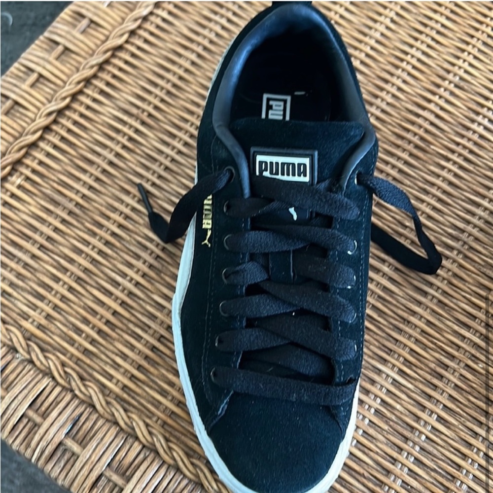Puma platform sneakers black & white